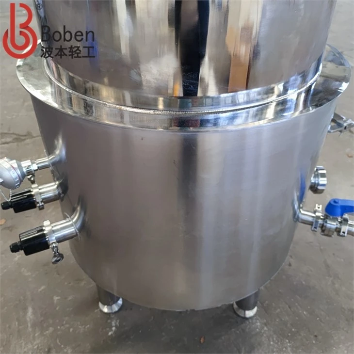 40 Gallon 150L Pot Still Distillation Jacket 4 Inch 4 SS Copper Flute Still